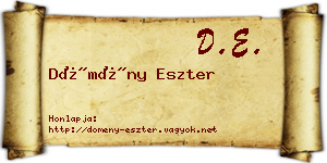 Dömény Eszter névjegykártya