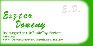 eszter domeny business card